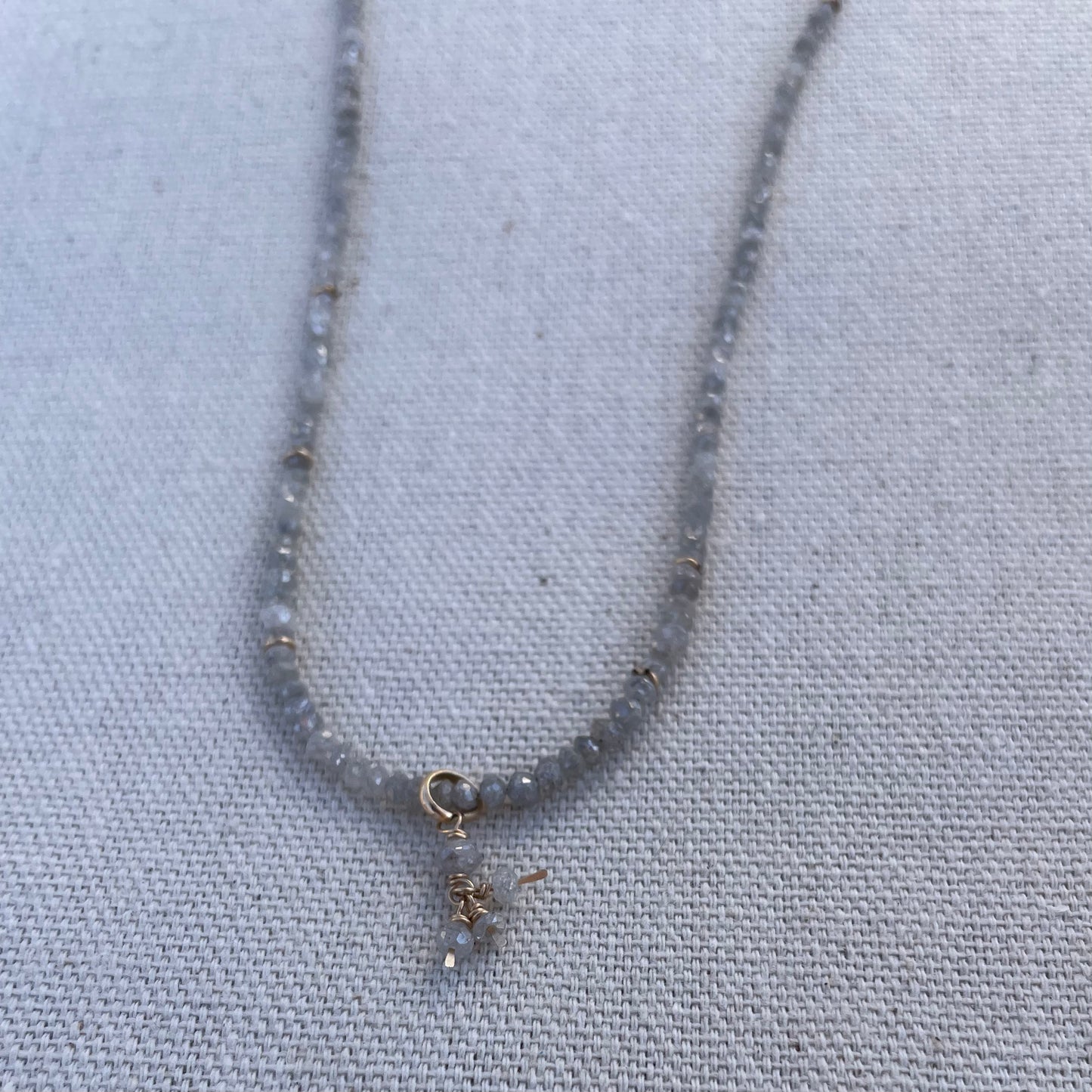 Dancing Gray Diamond Necklace, 18ct