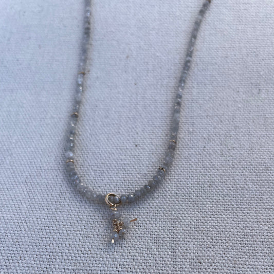 Dancing Gray Diamond Necklace, 18ct