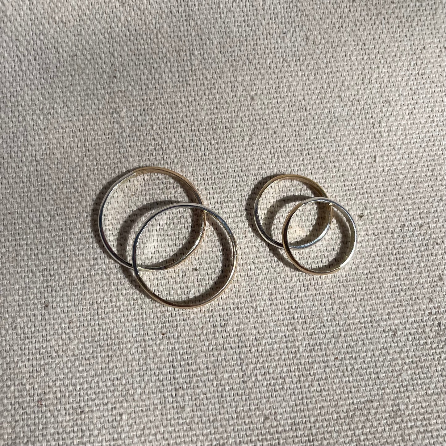 1/2 & 1/2 Ring in Sterling Silver and Solid 14k Gold