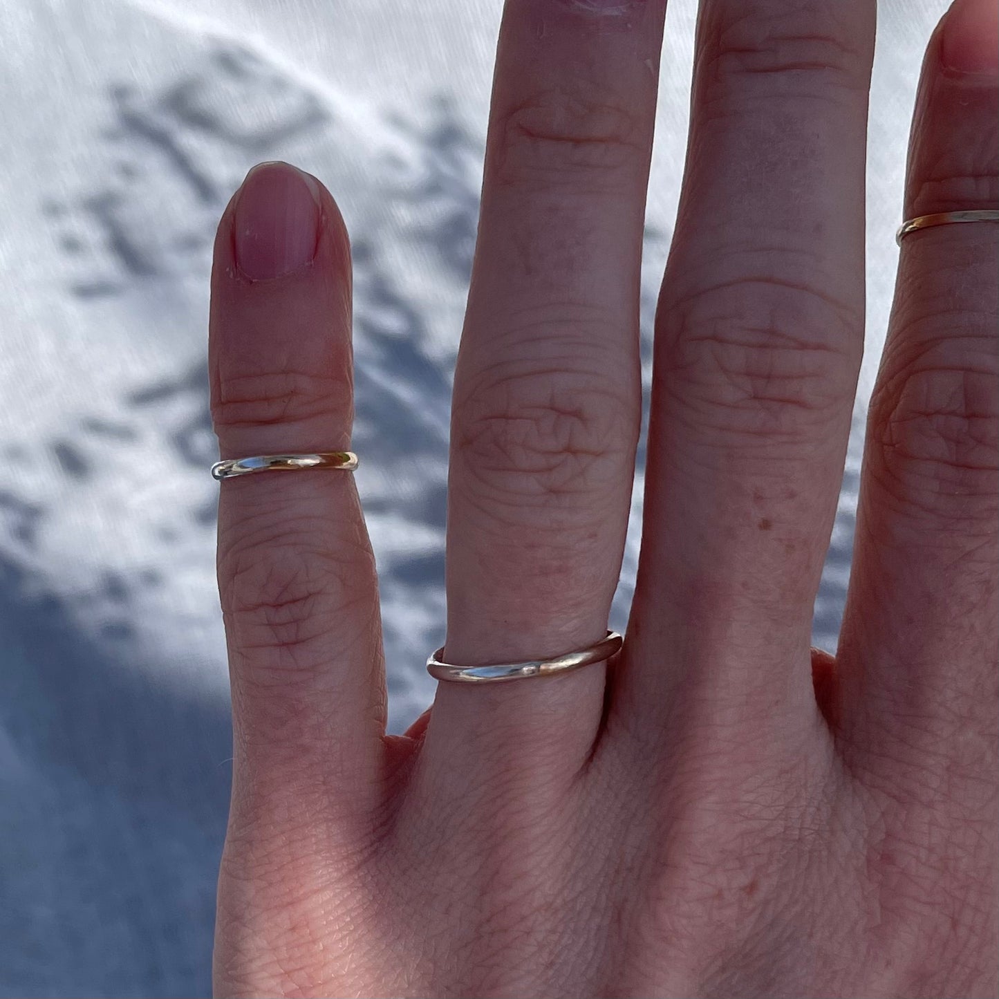 1/2 & 1/2 Ring in Sterling Silver and Solid 14k Gold