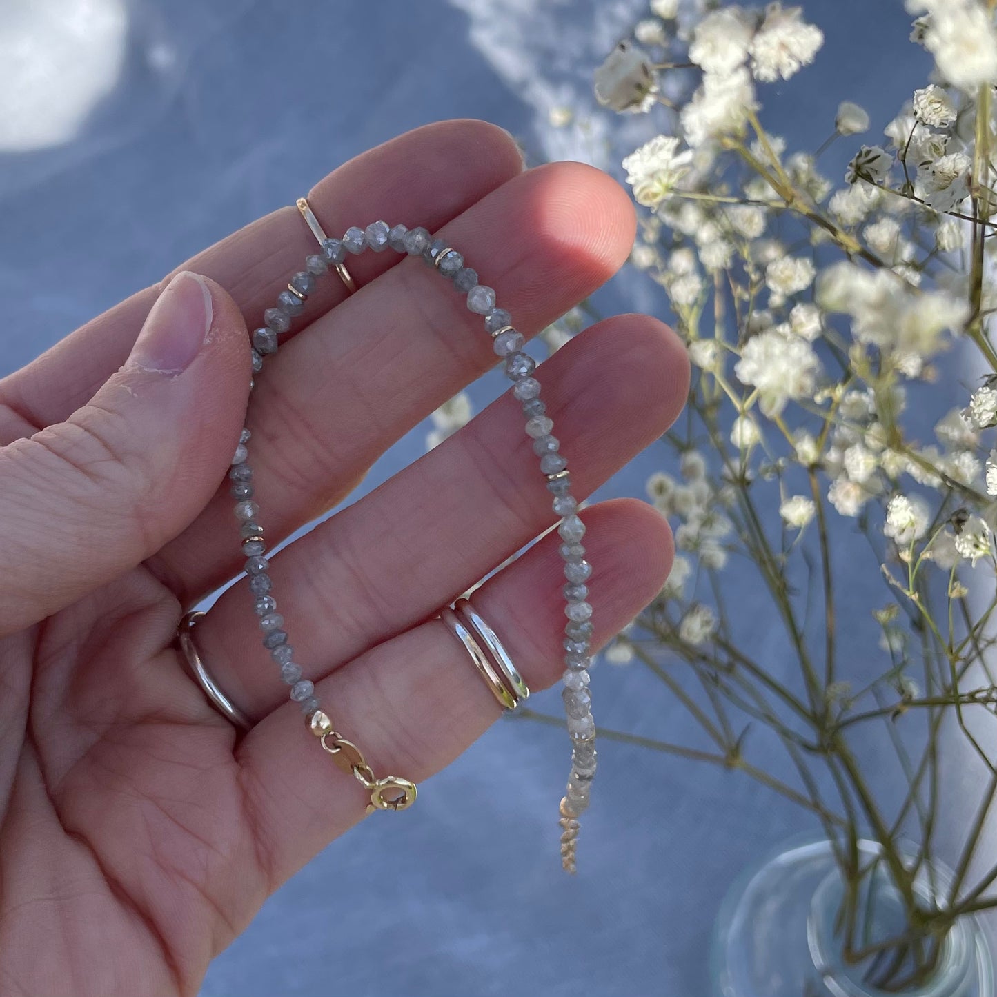 Dancing Gray Diamond Bracelet, 14ct