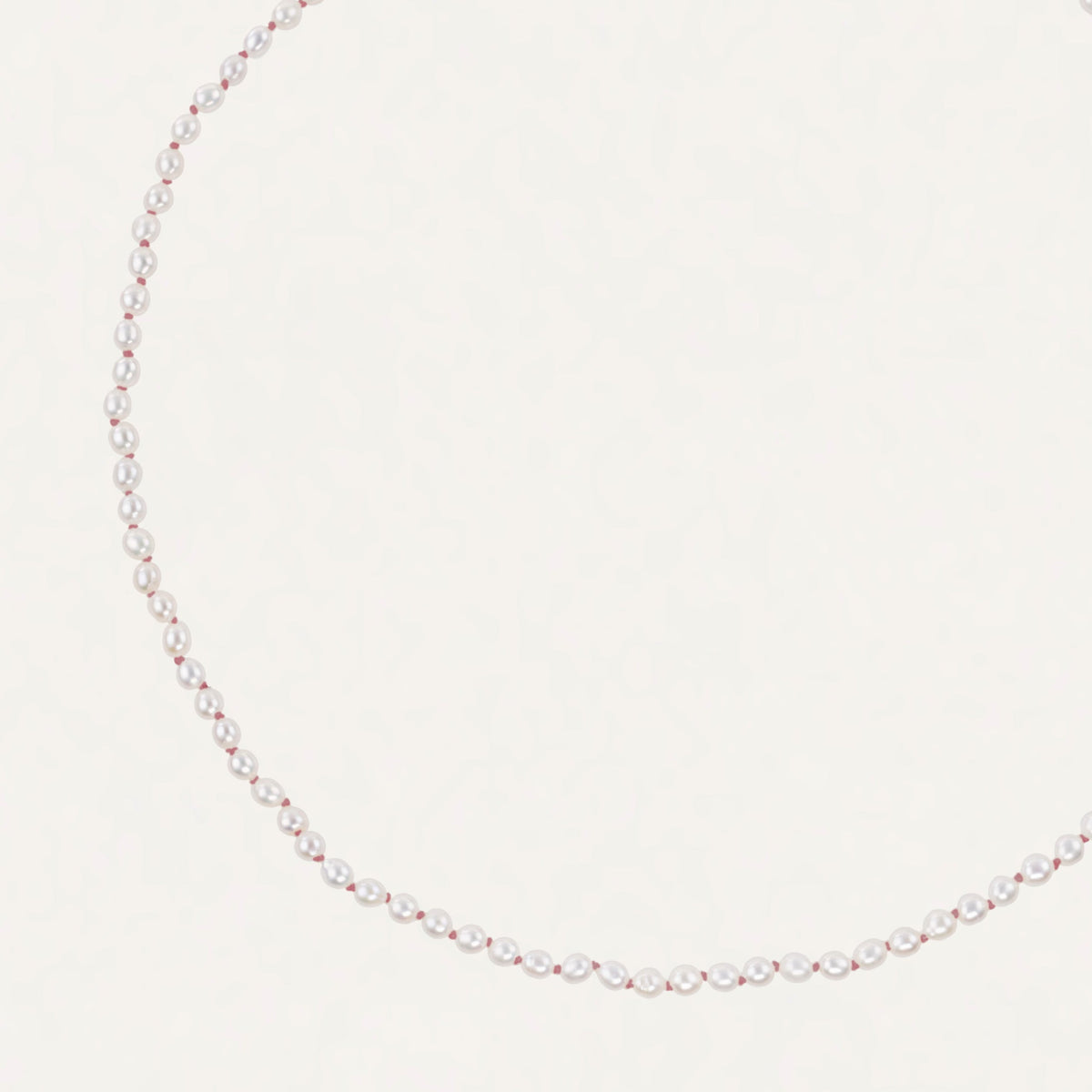 Petite Pearl Knotted Necklace