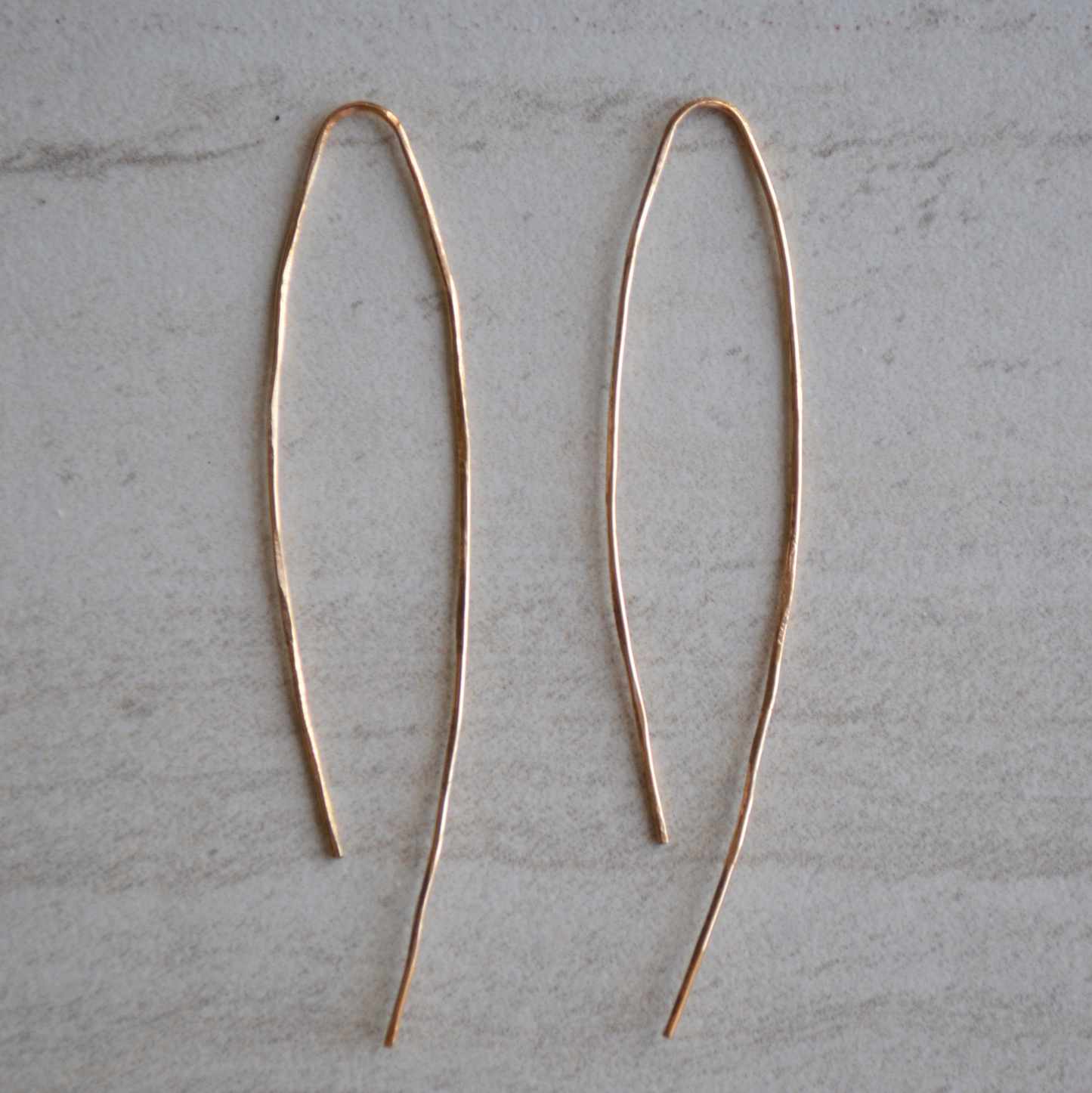 Textured Twig Wishbone Earrings