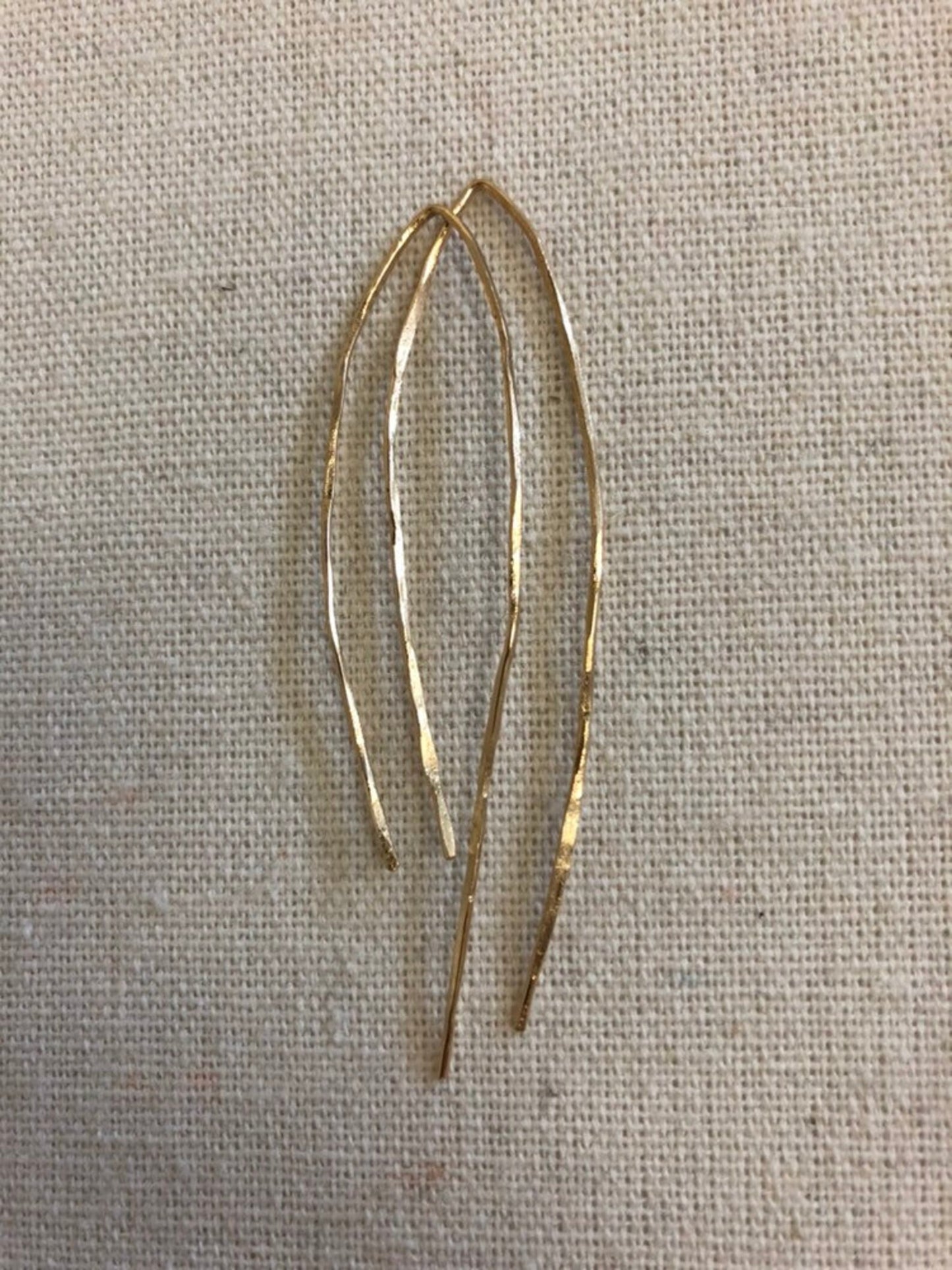Textured Twig Wishbone Earrings