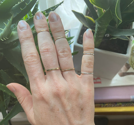 Mini Cigar Band Stacking Ring