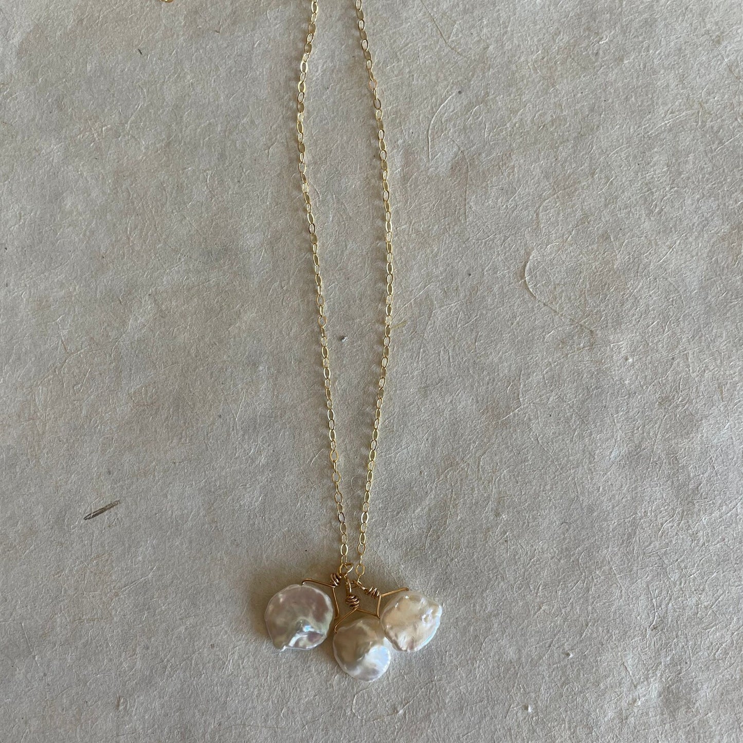 Custom Cultivated Keshi Fresh Water Pearl Necklace