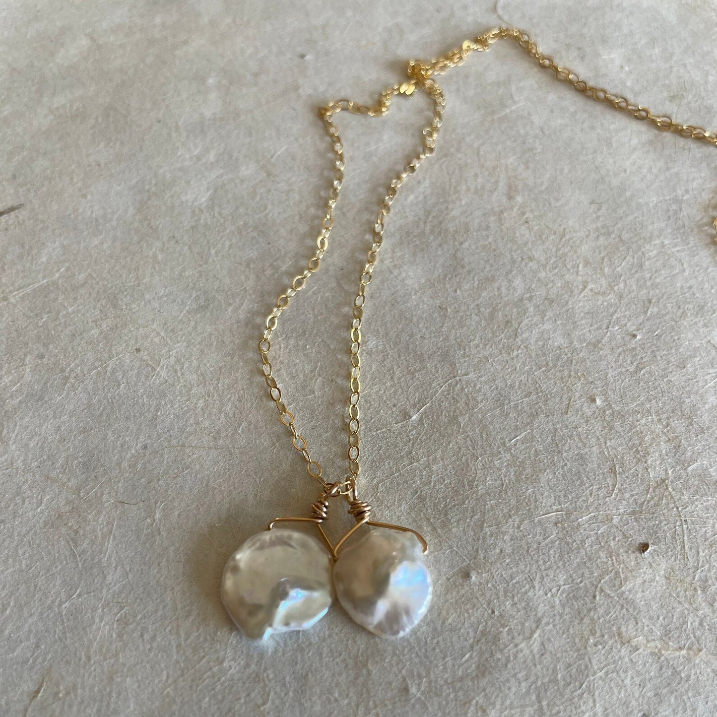 Custom Cultivated Keshi Fresh Water Pearl Necklace