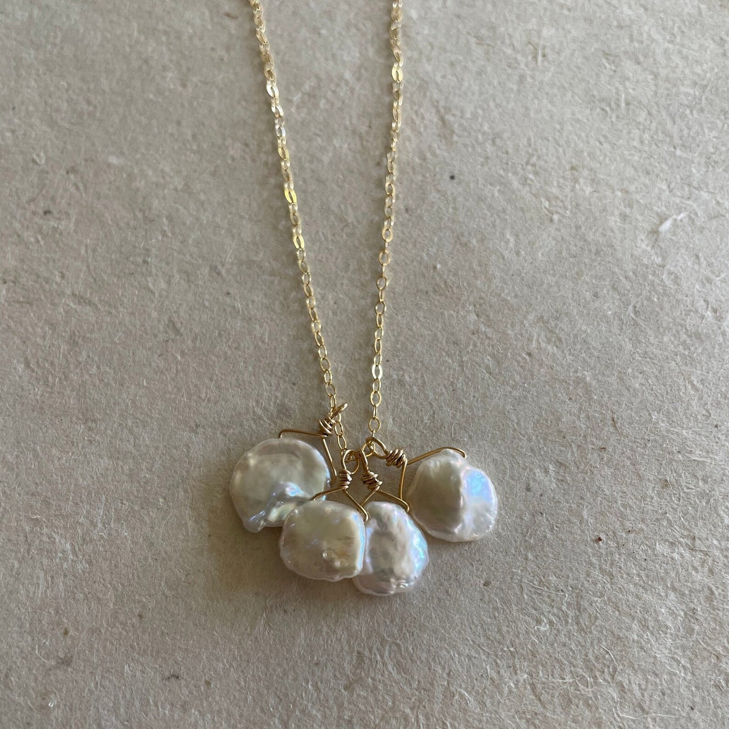 Custom Cultivated Keshi Fresh Water Pearl Necklace