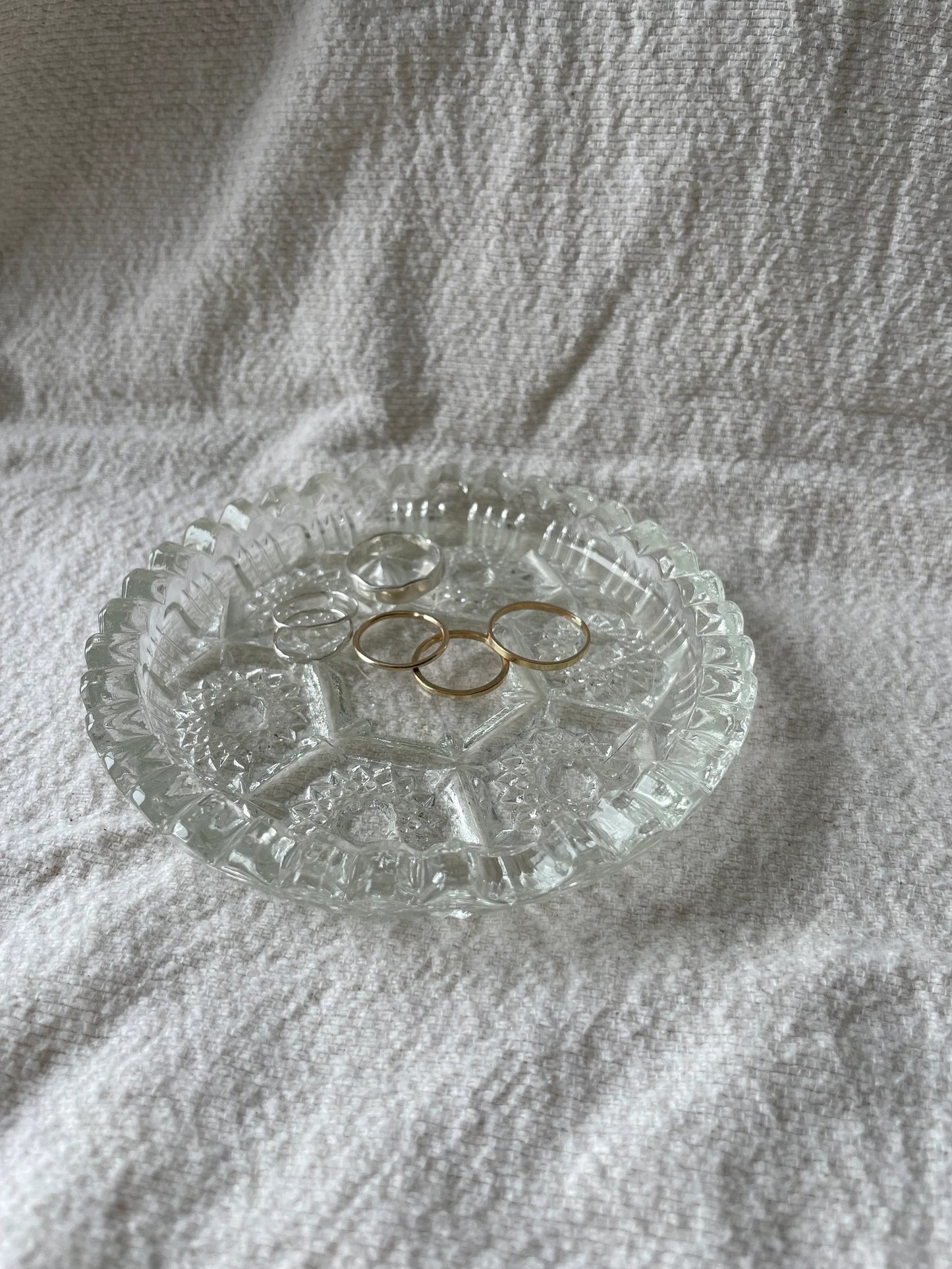 Vintage Pressed Glass Jewelry Tray