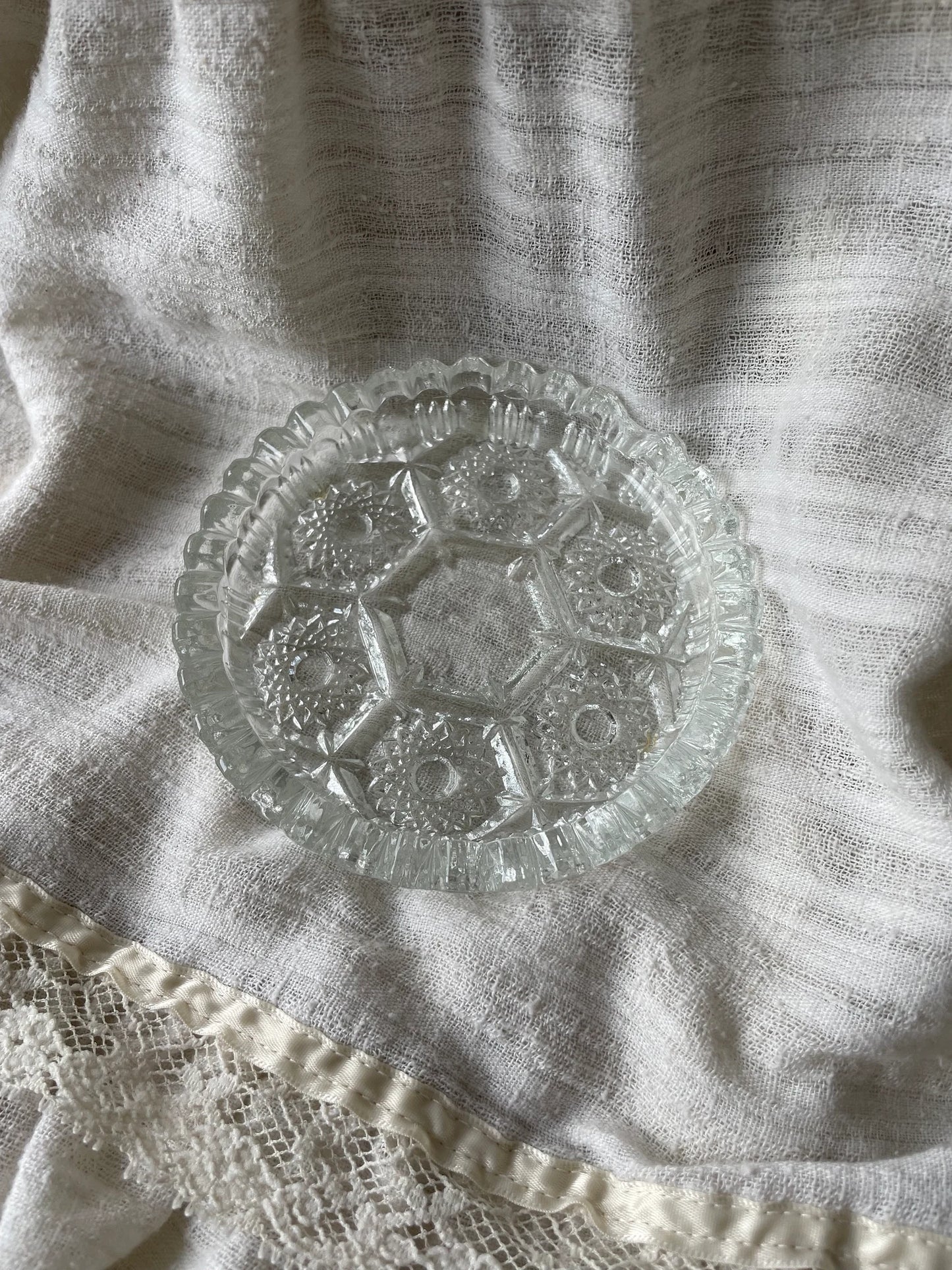 Vintage Pressed Glass Jewelry Tray