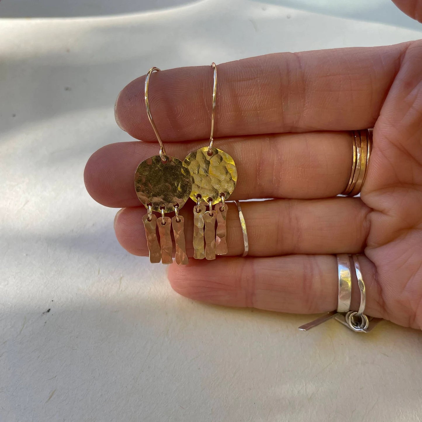 Mini Moon Fringe Earrings