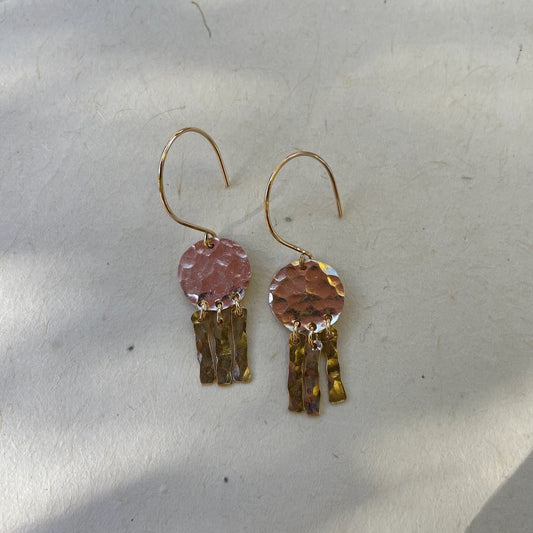 Mini Moon Fringe Earrings
