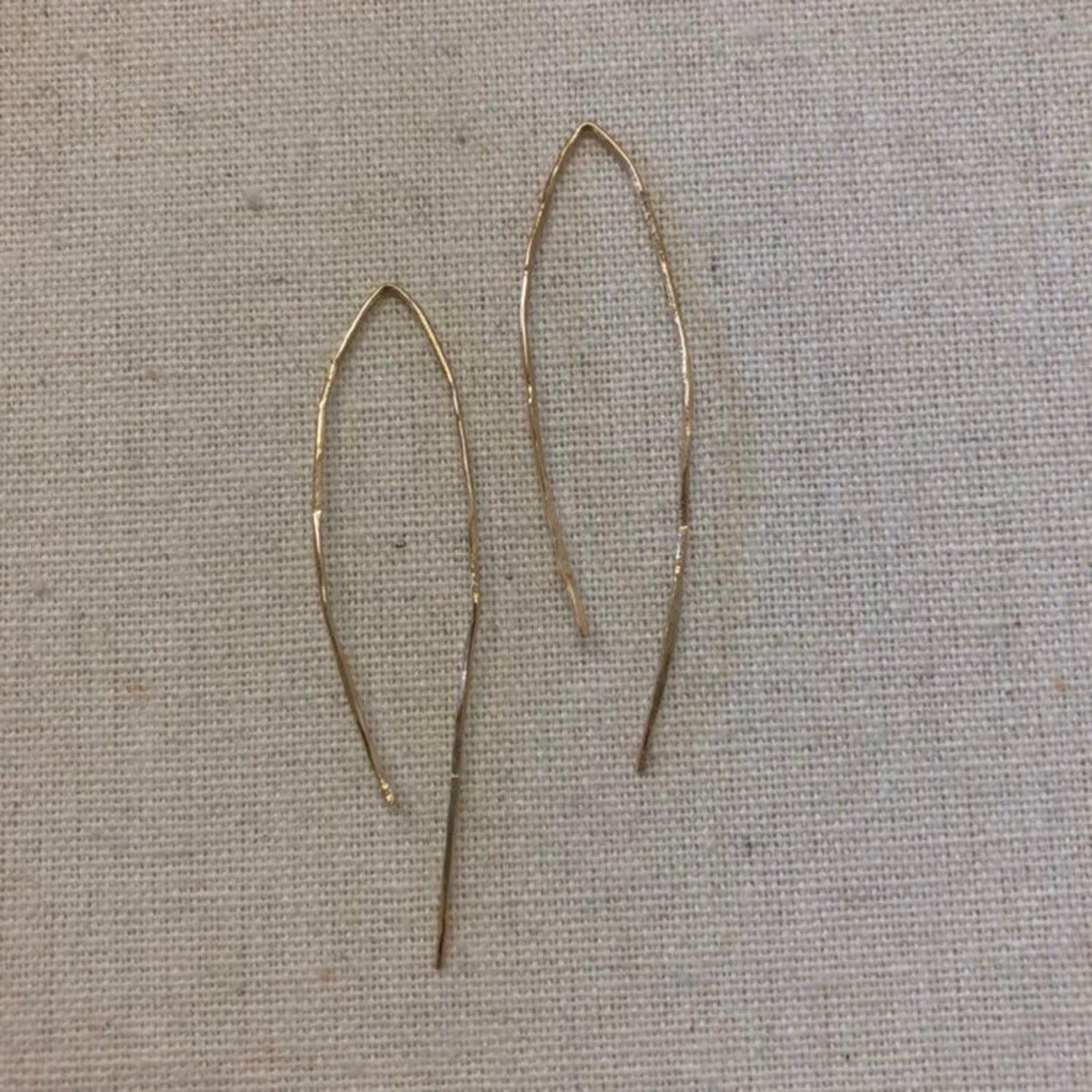 Textured Twig Wishbone Earrings