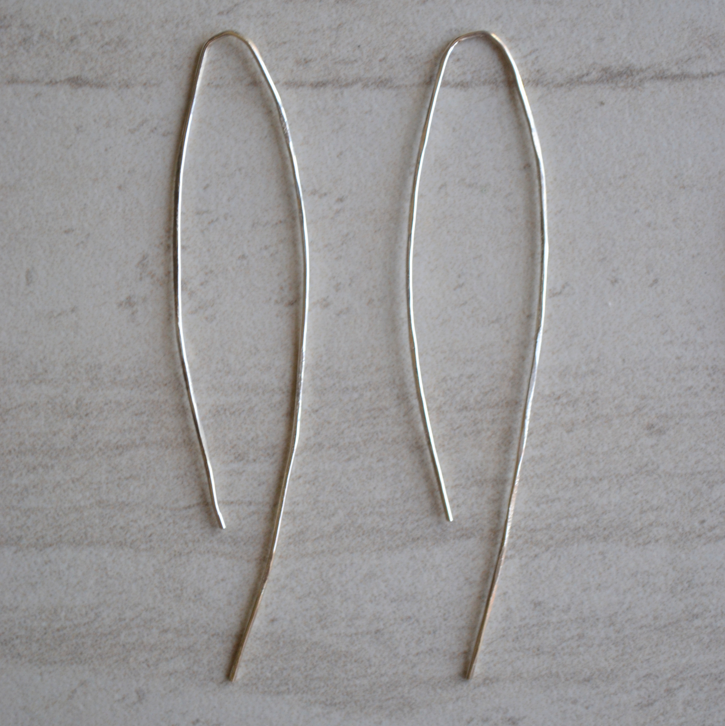 Textured Twig Wishbone Earrings