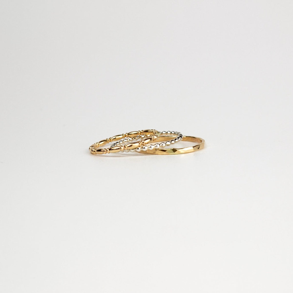 Stacking Ring Bundle Mixed Metal