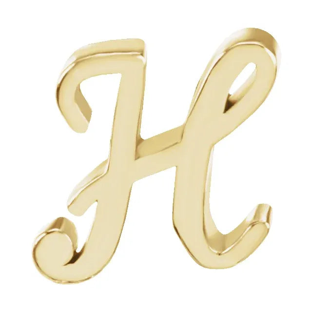 Initial Charm in Solid 14k Gold and Sterling Silver
