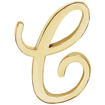Initial Charm in Solid 14k Gold and Sterling Silver