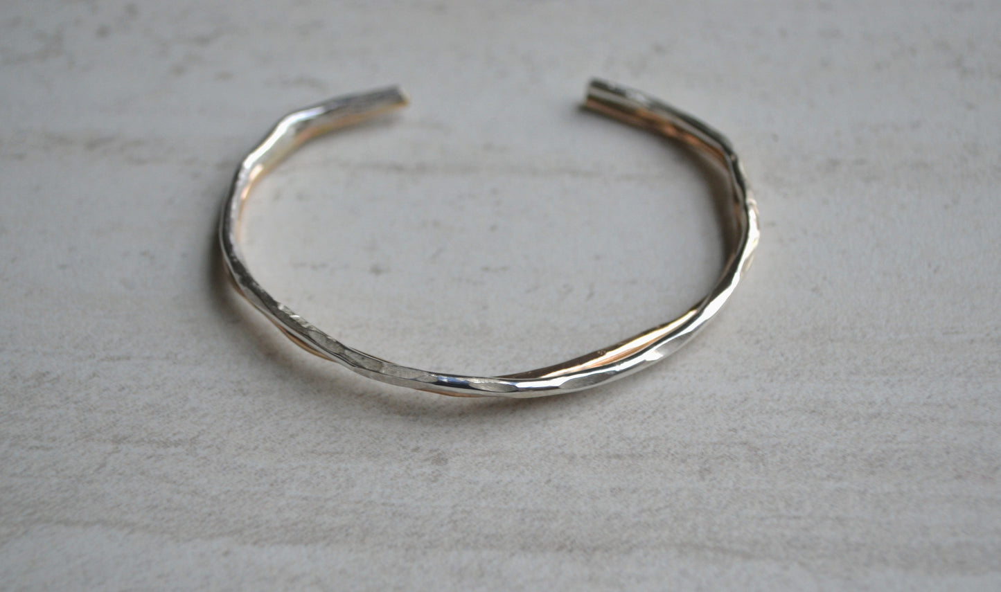 Silver and Gold Cuff Bracelet