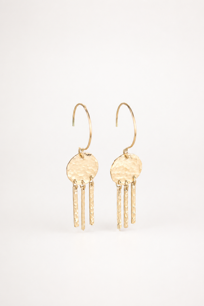 Mini Moon Fringe Earrings