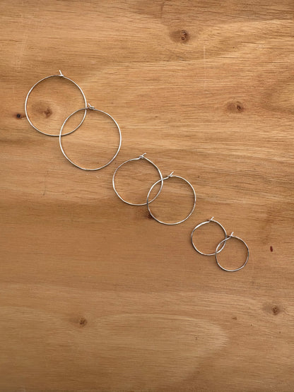 Sterling Silver Everyday Handmade Hoops