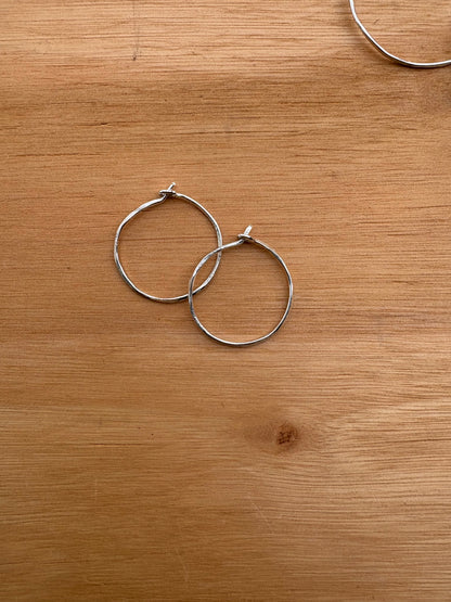 Sterling Silver Everyday Handmade Hoops