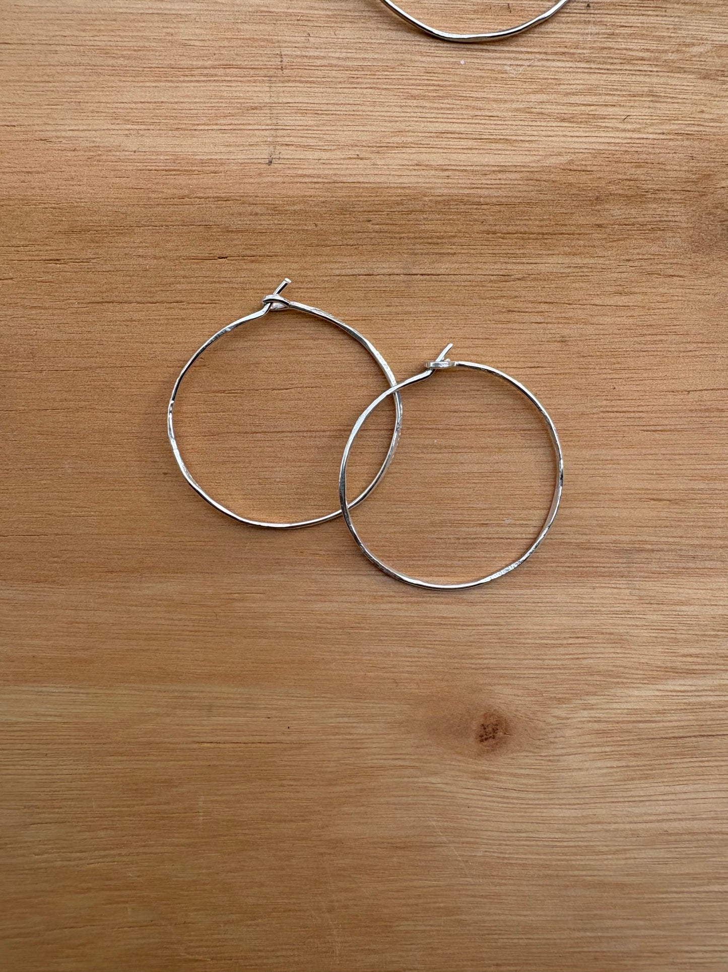 Sterling Silver Everyday Handmade Hoops