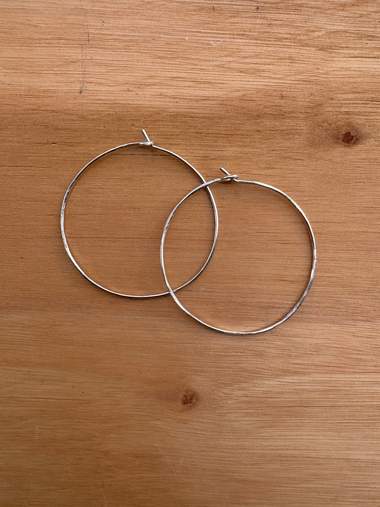 Sterling Silver Everyday Handmade Hoops