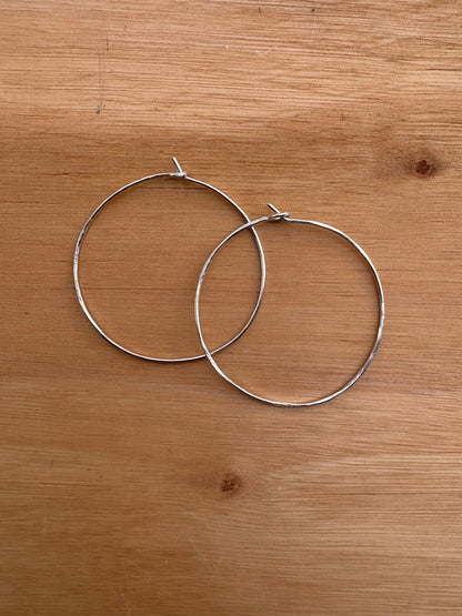 Sterling Silver Everyday Handmade Hoops