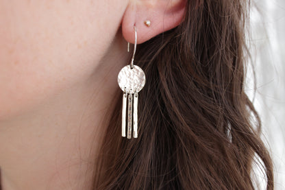 Mini Moon Fringe Earrings
