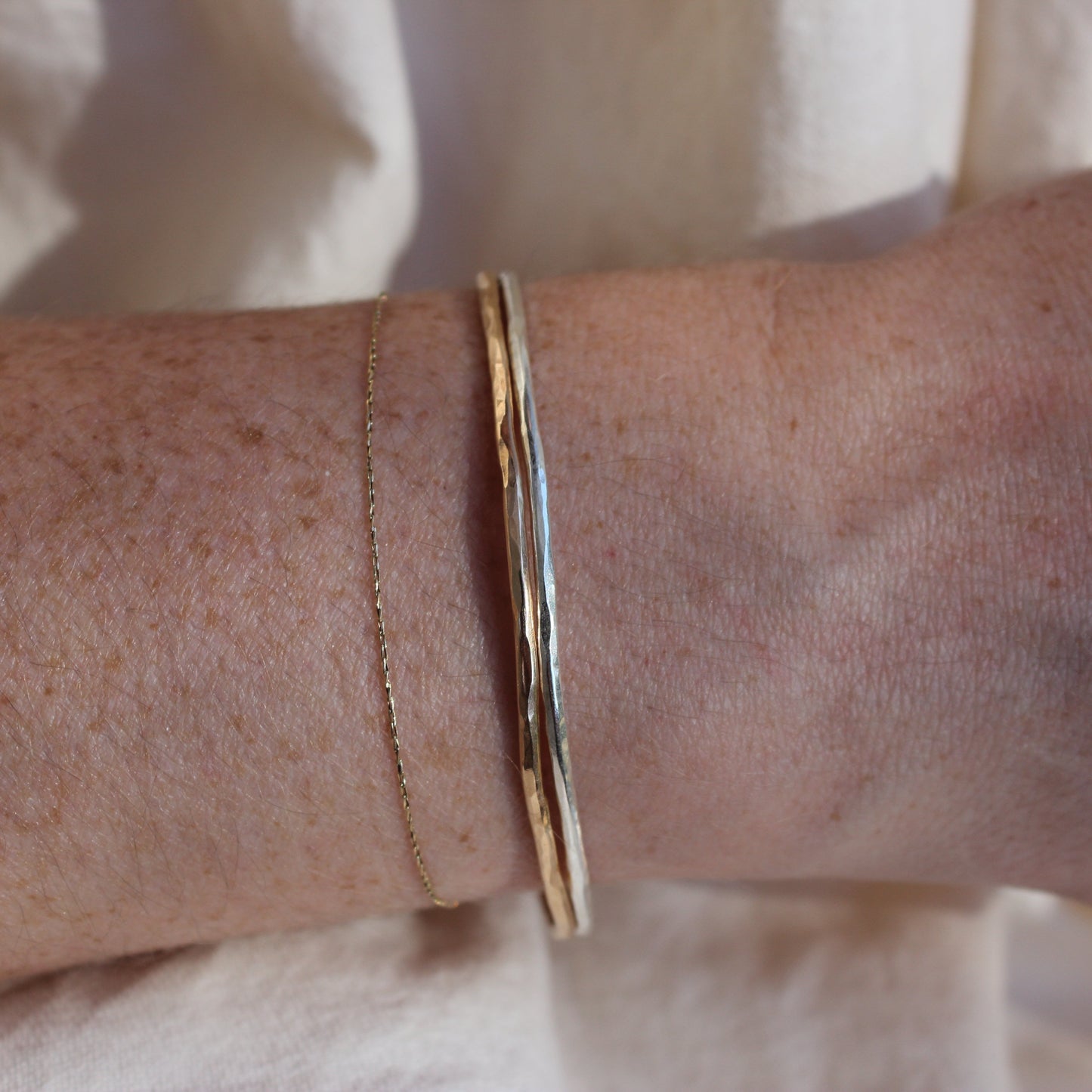 Silver and Gold Cuff Bracelet
