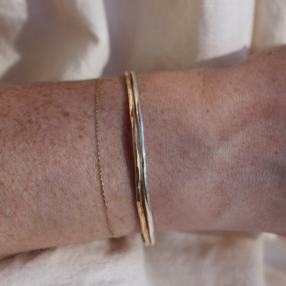 Silver and Gold Cuff Bracelet