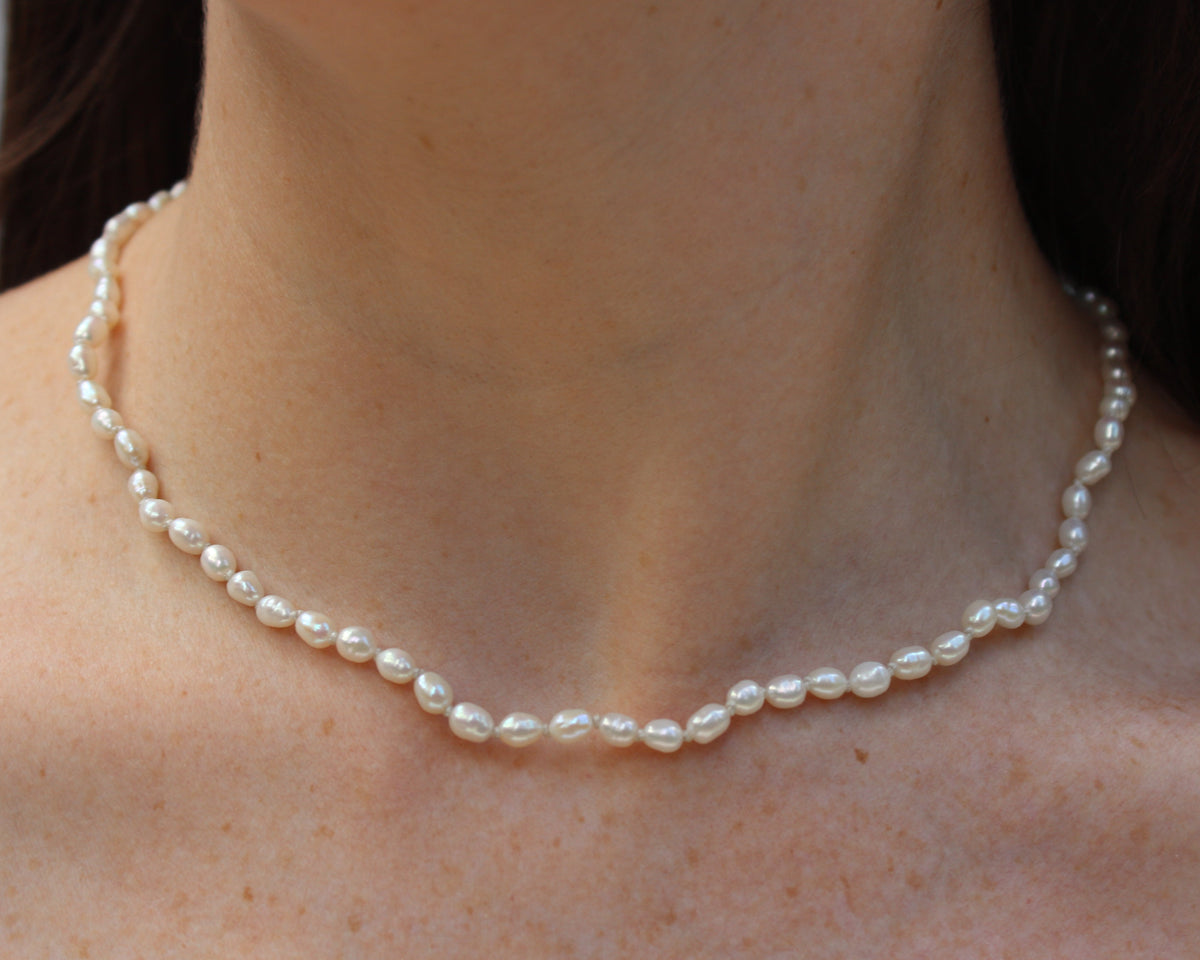 Petite Pearl Knotted Necklace