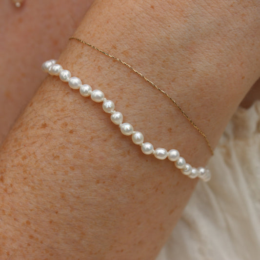 Petite Pearl Knotted Bracelet