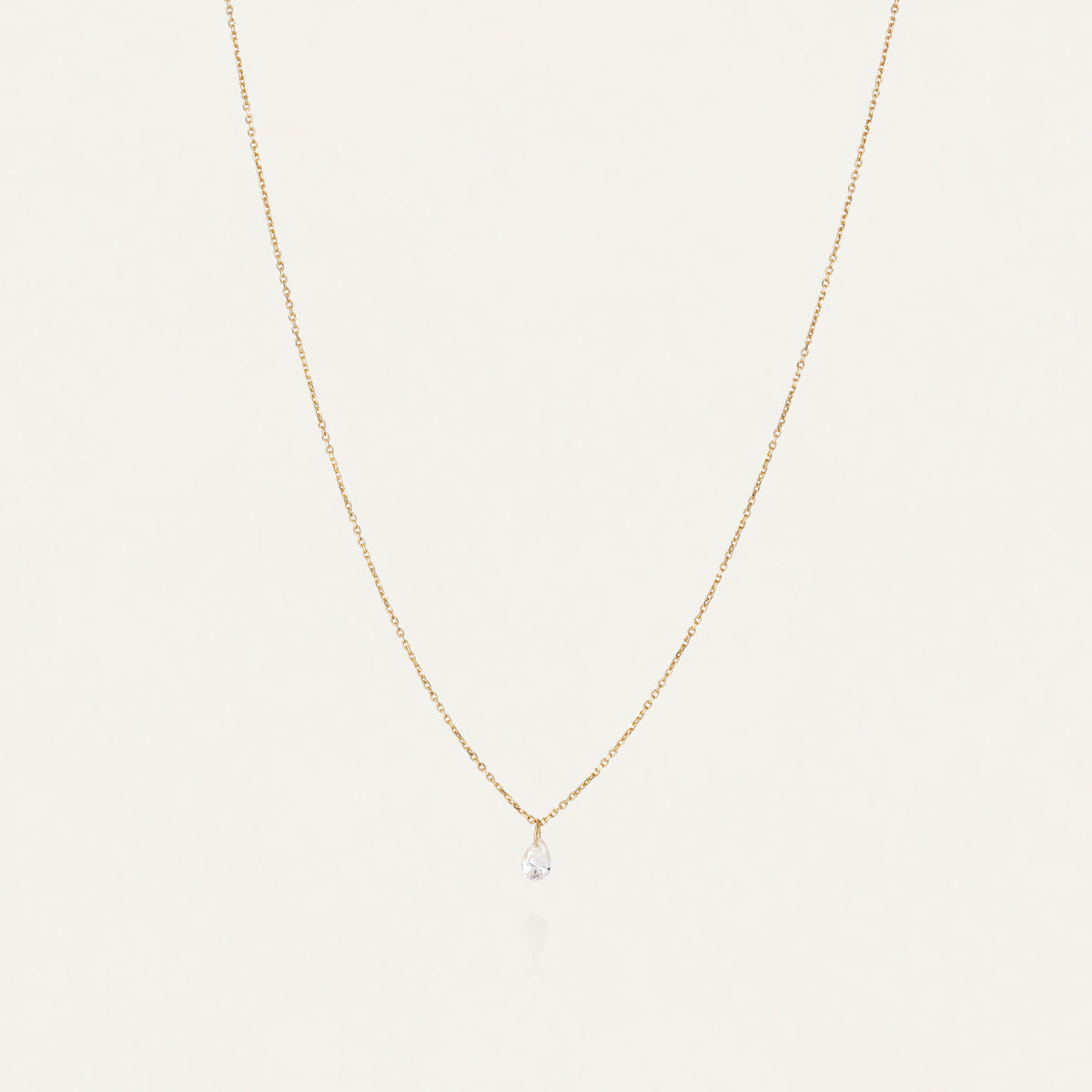 Floating Pear Diamond Necklace