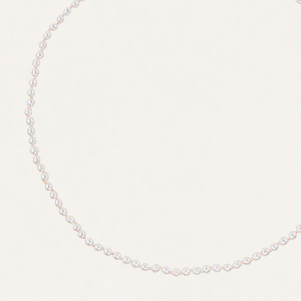 Petite Pearl Knotted Necklace