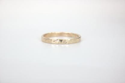 Thick Hammered Stacking Ring