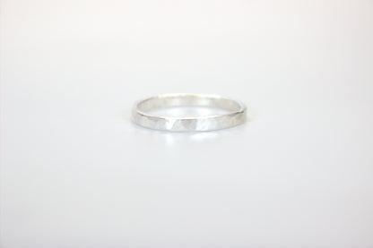 Thick Hammered Stacking Ring