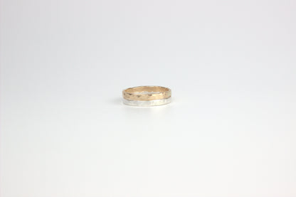 Thick Hammered Stacking Ring