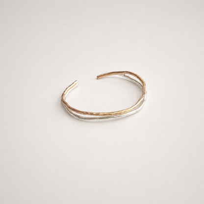 Silver and Gold Cuff Bracelet