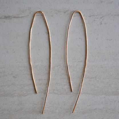 Textured Twig Wishbone Earrings
