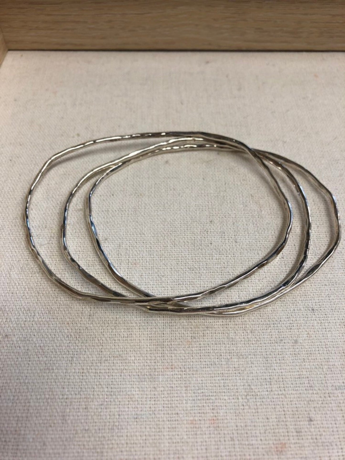 Organically Shaped Recycled USA Sterling Silver or 14k Gold Filled Bangles