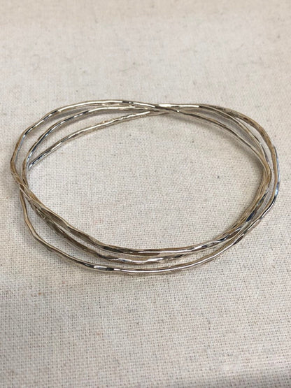 Organically Shaped Recycled USA Sterling Silver or 14k Gold Filled Bangles