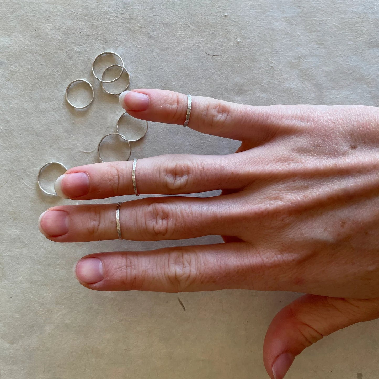 Hammered Midi Ring
