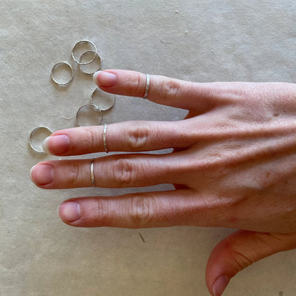 Hammered Midi Ring