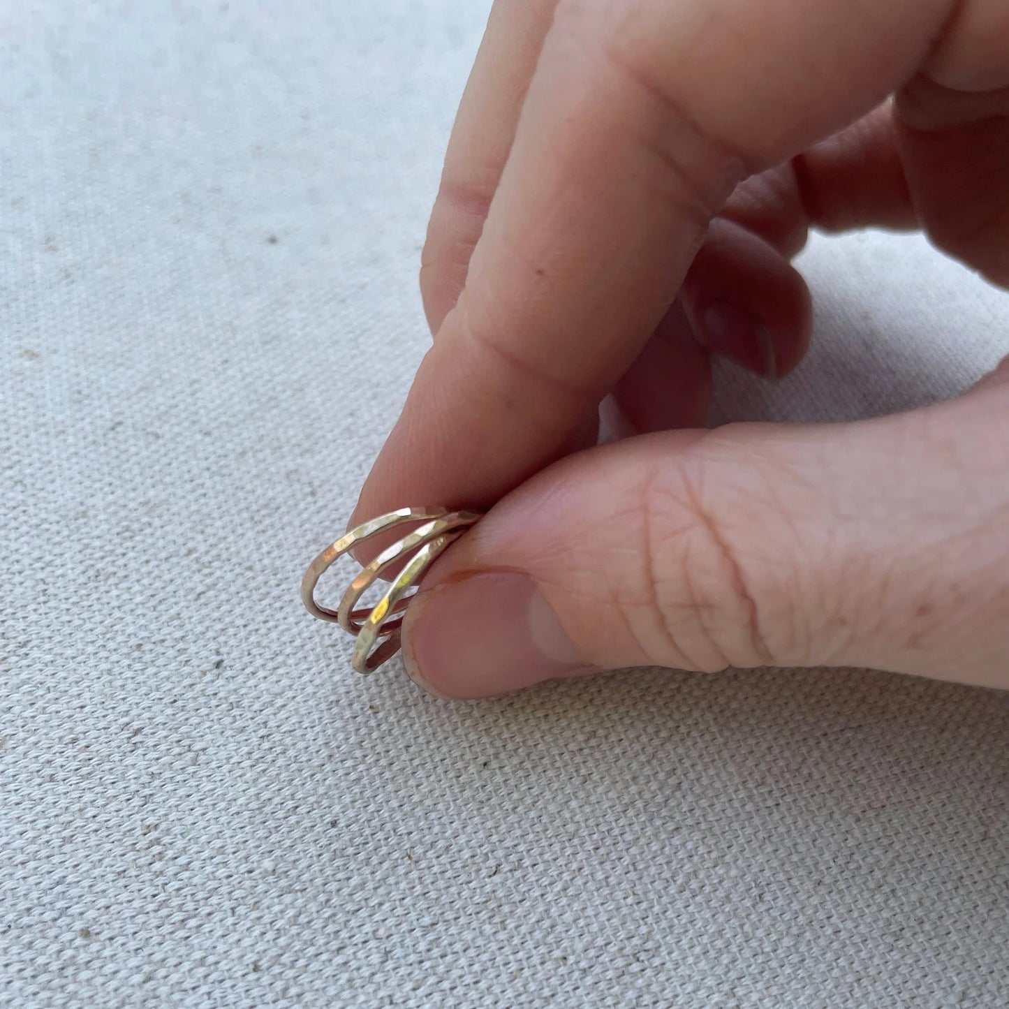Hammered Midi Ring