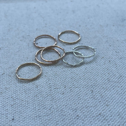 Hammered Midi Ring