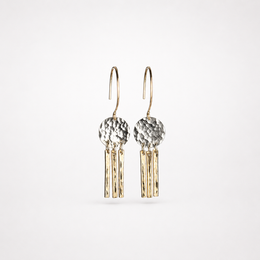 Mini Moon Fringe Earrings