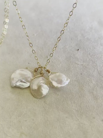 Custom Cultivated Keshi Fresh Water Pearl Necklace
