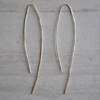 Textured Twig Wishbone Earrings